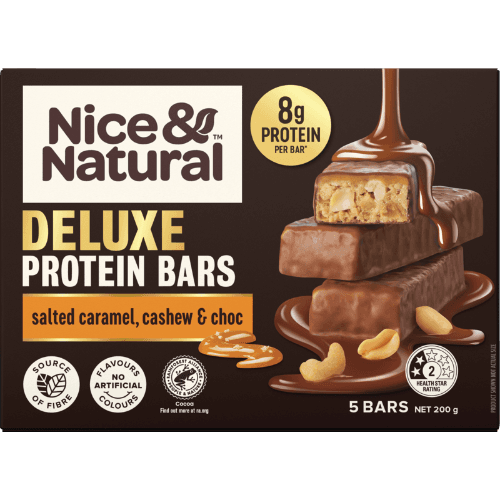Nice & Natural Salted Caramel, Cashew & Choc Deluxe Protein Bar