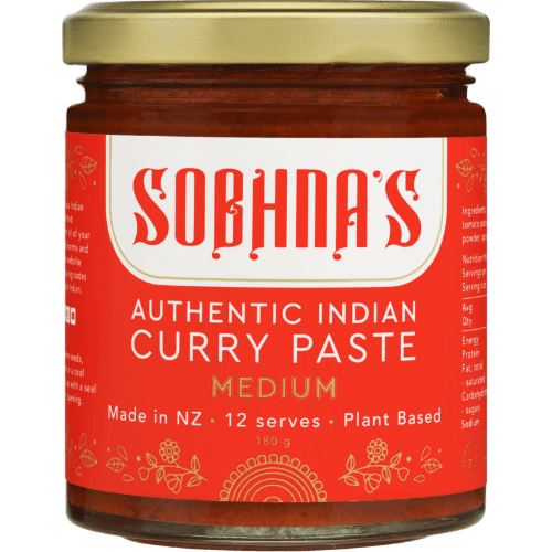 Sobhna's Authentic Indian Medium Plant Based Curry Paste