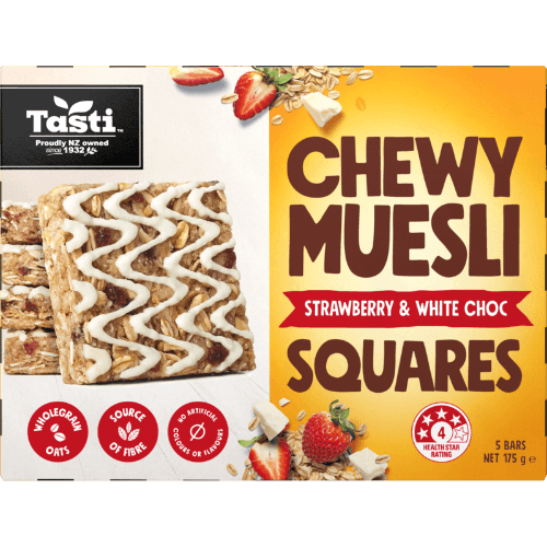 Tasti Strawberry & White Choc Chewy Muesli Squares