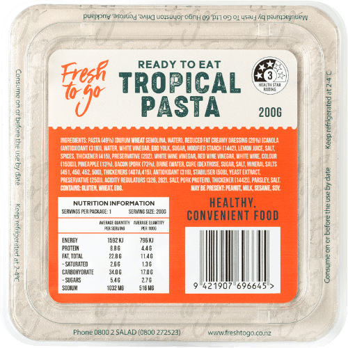 Fresh To Go Ready To Eat Tropical Pasta