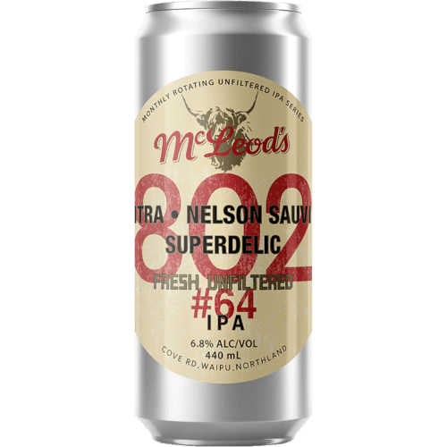 McLeod's 802 #64 Unfiltered IPA 440 mL