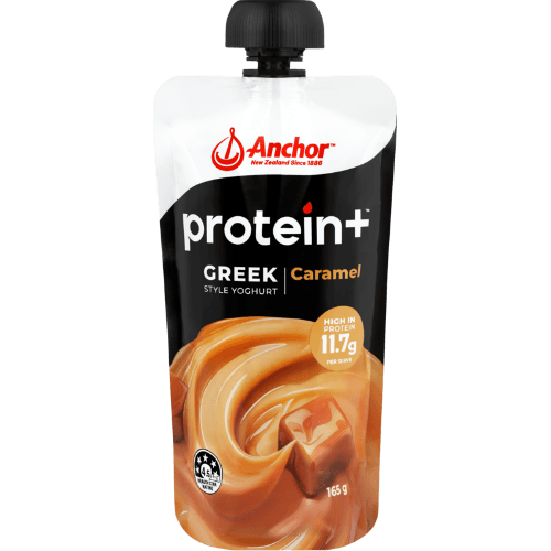 Anchor Protein+ Caramel Greek Style Yoghurt Pouch
