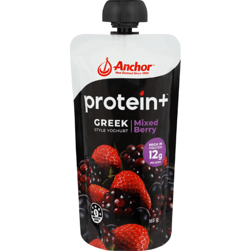 Anchor Protein+ Mixed Berry Greek Style Yoghurt Pouch