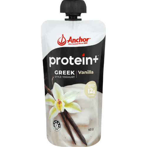 Anchor Protein+ Vanilla Greek Style Yoghurt Pouch