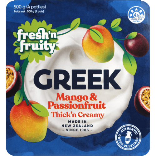 Fresh N Fruity Greek Yoghurt Mango & Passionfuit 500 g