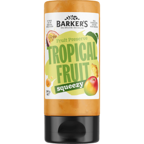Barker's Tropical Fruit Squeezy Fruit Preserve 290 g