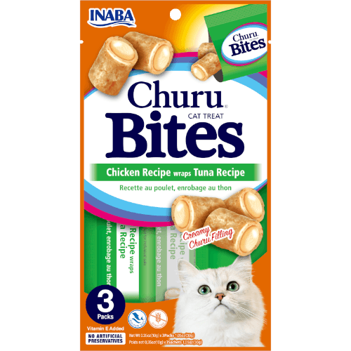 Inaba Churu Chicken & Tuna Recipe Wraps Cat Treat Bites
