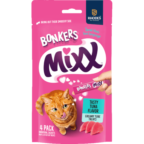 BONKERS Mixx Wet Lickable Tube Succulent Salmon Flavoured Cat Treats