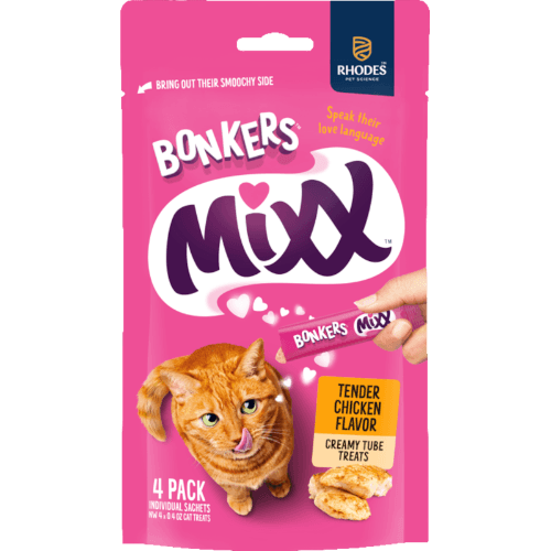 BONKERS Mixx Wet Lickable Tube Tender Chicken Flavored Cat Treats