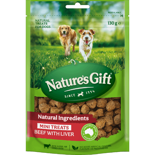 Nature's Gift Beef with Liver Mini Treats Dog Food