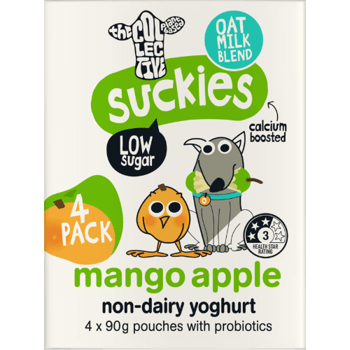 The Collective Suckies Mango Apple Probiotic Non-Dairy Yoghurt Pouch