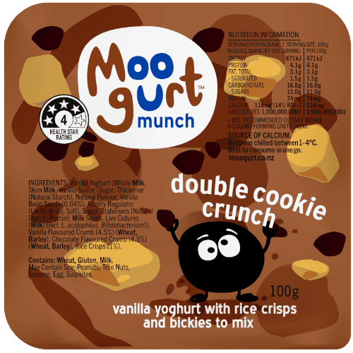 Moogurt Munch Double Cookie Crunch Vanilla Yoghurt 100 g