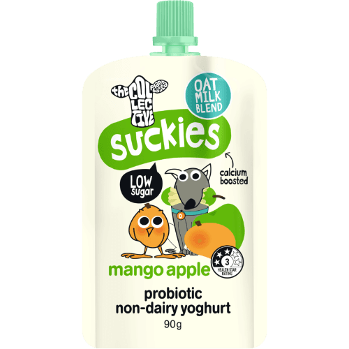The Collective Suckies Mango Apple Probiotic Non-Dairy Yoghurt Pouch