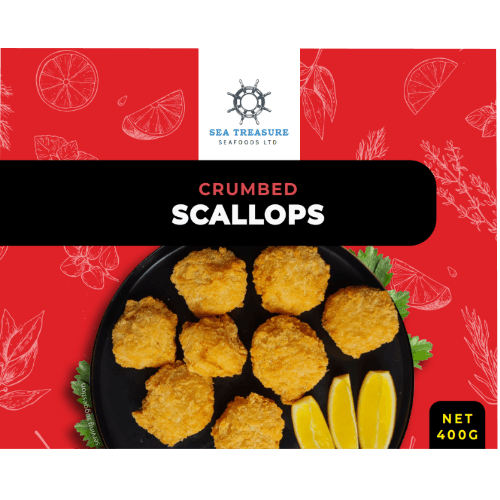 Sea Treasure Seafoods Crumbed 40/50 Scallops