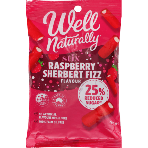Well Naturally Raspberry Sherbet Fizz Stix
