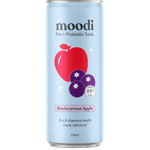 Moodi Blackcurrant Apple Pre + Probiotic Soda Drink
