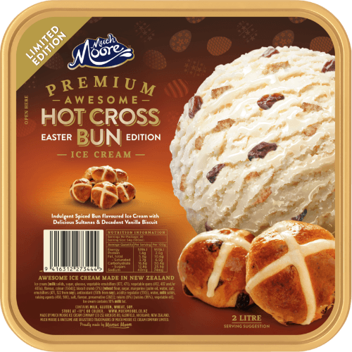 Much Moore Awesome Ice Cream Hot Cross Bun 2 L