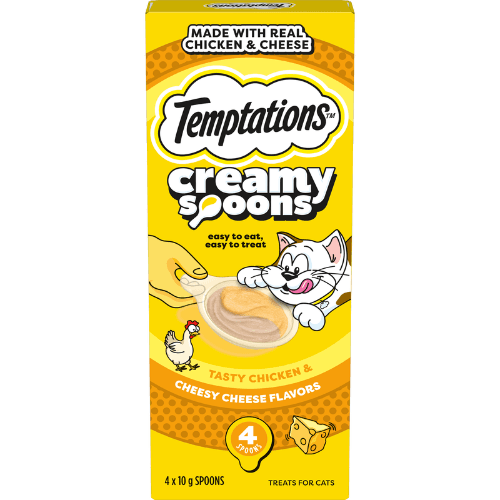 Temptations Creamy Spoons Chicken & Cheese Treats For Cats