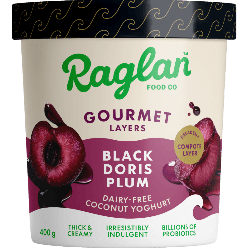 Raglan Food Co Gourmet Layers Black Doris Plum Dairy-Free Coconut Yoghurt