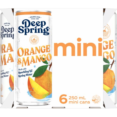 Deep Spring Orange & Mango Sparkling NZ Spring Water