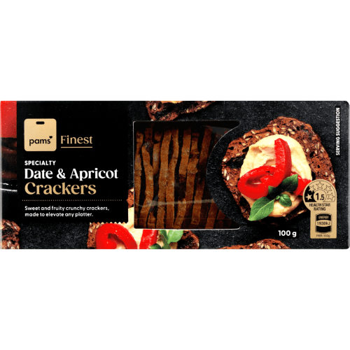 Pams Finest Date & Apricot Specialty Crackers