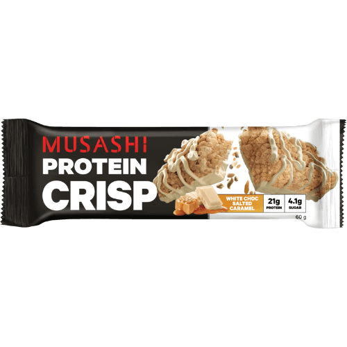 Musashi White Choc Salted Caramel Protein Crisp Bar