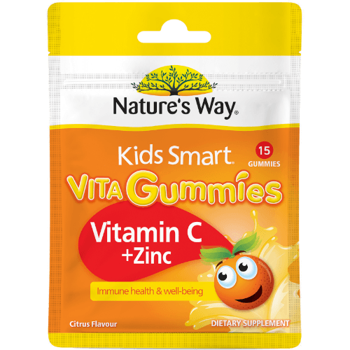 Natures Way Kids Smart Citrus Flavour Vitamin C + Zinc Gummies