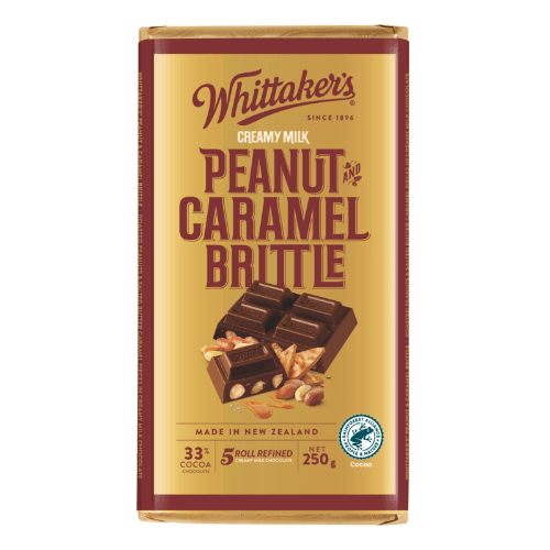 Whittaker's Peanut Caramel Brittle Creamy Milk Chocolate Block