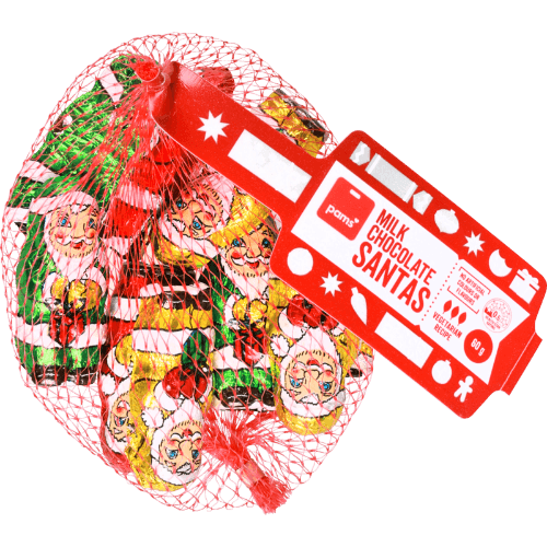 Pams Milk Chocolate Santas