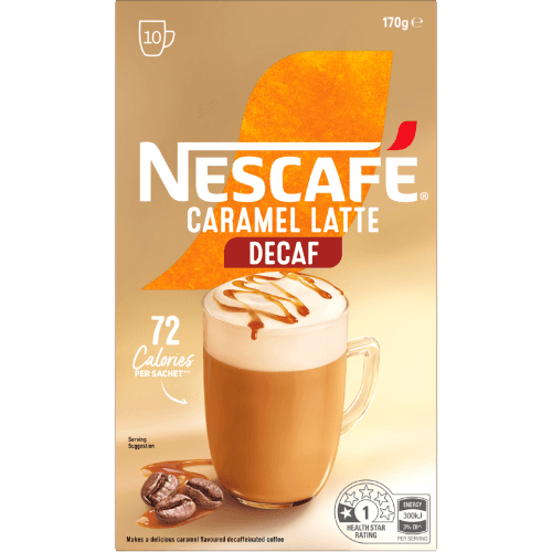 Nescafe Caramel Latte Decaf Coffee Sachets