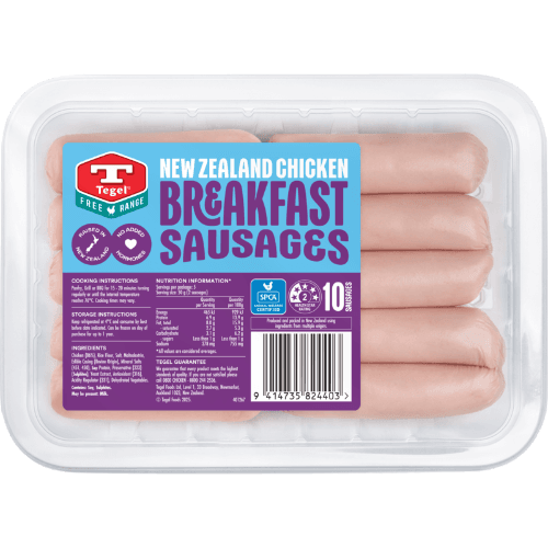 Tegel Free Range New Zealand Chicken Breakfast Sausages