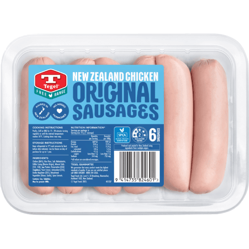 Tegel Free Range New Zealand Chicken Original Sausages