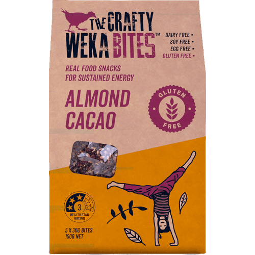 The Crafty Weka Bar Gluten Free Almond Cacao Muesli Bites Pouch