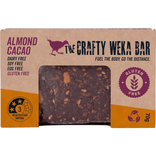 The Crafty Weka Bar Gluten Free Almond & Cacao Muesli Bar
