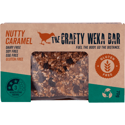 The Crafty Weka Bar Gluten Free Nutty Caramel Muesli Bar