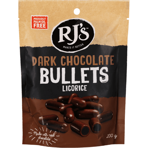 RJ's Dark Chocolate Licorice Bullets
