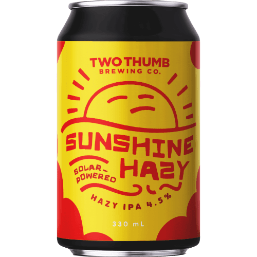 Two Thumb Brewing Co. Solar Powered Sunshine Hazy IPA 4.5% 330 mL