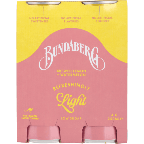 Bundaberg Refreshingly Light Lemon & Watermelon Soft Drink