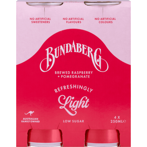 Bundaberg Refreshingly Light Raspberry & Pomegranate Soft Drink