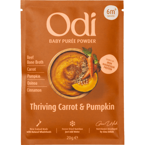 Odi Thriving Carrot & Pumpkin Puree Powder Baby Food 6m+ Smooth