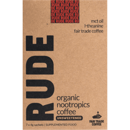 Rude Coffee Organic Nootropics Unsweetened Coffee