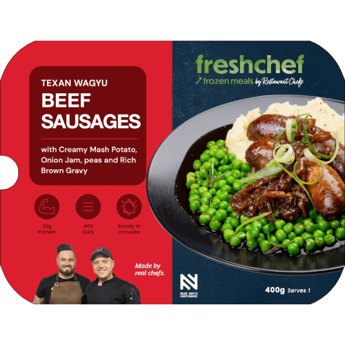 Fresh Chef Texan Wagyu Beef Sausages Ready Meal 400 g