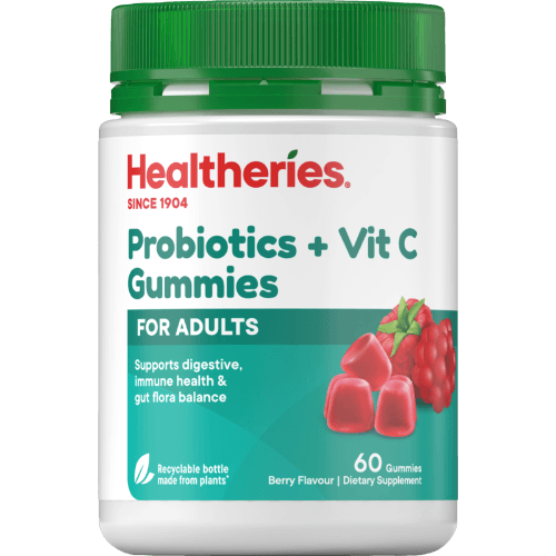 Healtheries Probiotics + Vit C Berry Flavour Adult Gummies