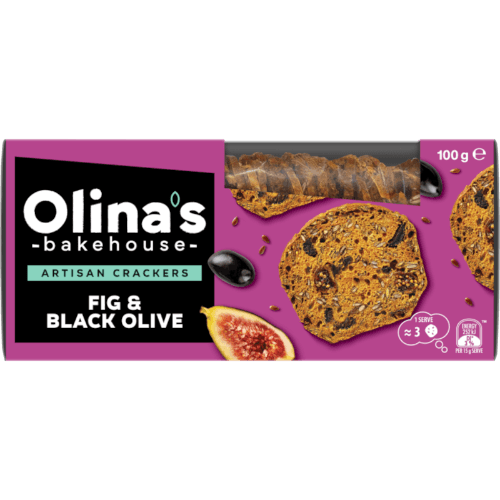 Olinas Fig & Black Olive Bakehouse Artisan Crackers