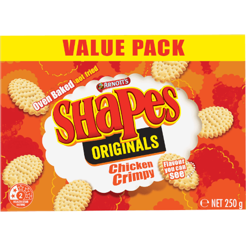Arnott's Shapes Originals Chicken Crimpy Crackers