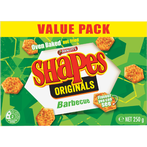 Arnott's Shapes Originals Barbecue Crackers