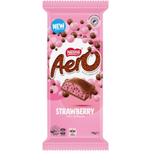 Nestle Aero Strawberry Block Chocolate