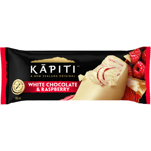 Kapiti White Choc Raspberry Ice Cream
