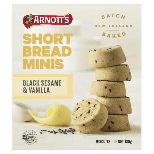 Arnott's Black Sesame & Vanilla Shortbread Minis