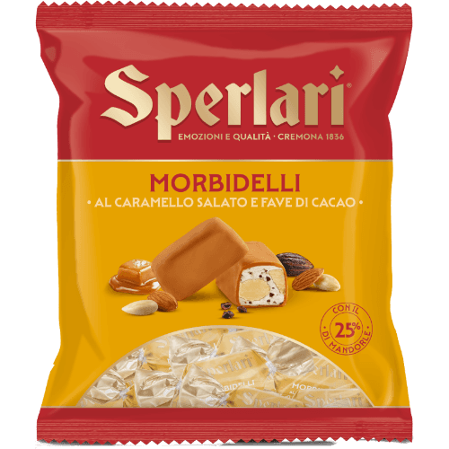 Sperlari Soft Nougat Bites with Salted Caramel Dore Coating